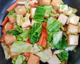 簡単今夜の夕飯ワンパン厚揚キャベツ味噌炒作り方8写真
