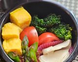 海苔段々のバレンタインの日弁当作り方4写真