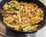 マカロニ&豆腐かさ増し和風出汁炒め作り方4写真