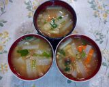 松山あげと大根と人参の味噌汁(^q^)☺作り方32写真
