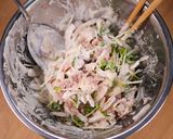 さば缶と新玉ねぎのわさポンマヨ和え😋作り方3写真