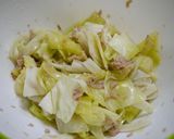 レンジで簡単！ツナキャベツの白だし蒸し作り方4写真