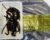 大葉と芽ネギと胡麻昆布のスパムおむすび作り方12写真