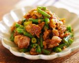 レンジで★豚肉といんげんのごま味噌和え作り方6写真