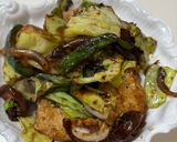 【簡単夕食】柔らか鶏胸肉と春キャベツで回鍋肉風作り方5写真