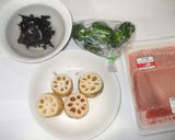 蓮根ピリ辛炒め♪簡単レシピ豚肉キクラゲ作り方1写真