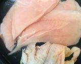 冷製麺●塩茹でチキンの冷や麦作り方1写真