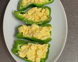 ピーマンのマヨ卵詰めチーズ焼き！作り方4写真