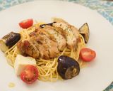 ローストサラダチキンと夏野菜の冷製パスタ作り方6写真