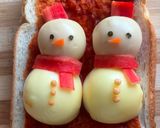 雪だるまのピザトースト作り方5写真