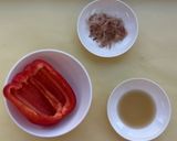 レンチン！パプリカの白だし和え作り方1写真