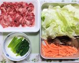 夏の夕飯!野菜たっぷり牛肉チャンプル素麺作り方1写真