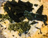 鍋の〆●惣菜ひじきの海苔たまご雑炊作り方3写真