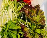 水菜が主役!デパ地下風、ごちそうサラダ作り方2写真