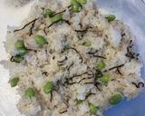 塩昆布枝豆いり　おにぎり作り方3写真