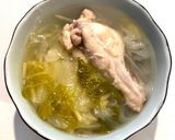 手羽元と白菜、長ネギの生姜スープ作り方5写真