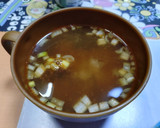 赤エビの頭で出汁を取った味噌汁作り方17写真