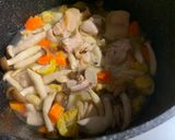 栗と鶏肉の煮物（きのこ・さつま芋で秋味覚作り方3写真