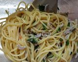 和えるだけ！しらすと梅肉のゴマ和えパスタ作り方7写真