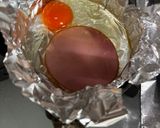 アルミとスキレットで片付不要ハムエッグ作り方2写真
