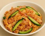 混ぜるだけ！豆腐皮とキムチのツナ和え作り方3写真