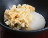 雑煮に飽きたら★餅（餡餅）の卵サラダかけ作り方2写真
