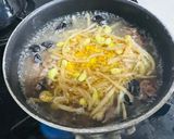 あさりダシダでナムル＆黒豆＆もち麦スープ作り方1写真