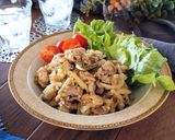 ラム肉の葱塩ガーリックペッパーサンド。作り方1写真