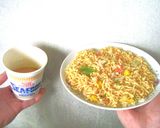 シーフードヌードルで作るシーフードパスタ作り方2写真