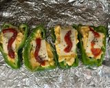 ピーマンのマヨ卵詰めチーズ焼き！作り方5写真