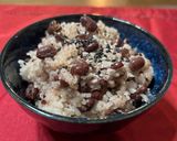 無水鍋で炊く　栗のお赤飯作り方16写真