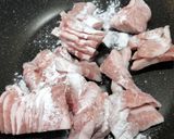 豚肉とチンゲン菜のワンパンにんにく塩炒め作り方1写真