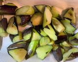 簡単夕食副菜・作り置き★揚げ秋茄子の辛子みそ和え作り方3写真