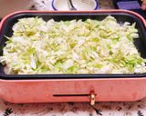 ホットプレートで明太子チーズもんじゃ焼き作り方4写真