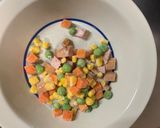 レンジ簡単洋風甘辛キムチオムライス弁当作り方1写真