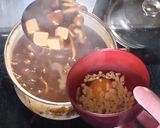 豆腐となめこのお味噌汁（赤だし）作り方4写真
