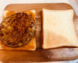 もち麦入りパティで、てりやきホットサンド作り方7写真
