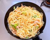 小松菜と豚肉の和風スパゲッティ作り方8写真
