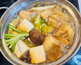 大薯（ダイジョ）と卵黄をつけ汁にすき焼き作り方5写真