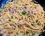 キノコとグリンピースのクリームパスタ作り方4写真