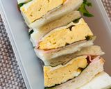 弁当前日に作るサンドイッチ。ハム卵チーズ作り方5写真