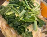 小松菜と鶏のカボチャシチュー作り方5写真