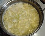 姜葱醤を使った豆腐と玉子のスープ作り方5写真