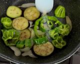 カレー風味ナスとピーマン素麺チャンプル風作り方6写真