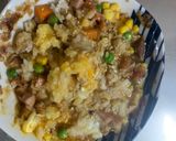 レンジ中華風梅トマトシーフード炒飯弁当作り方10写真