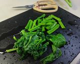 ツルムラサキのごま油塩こんぶあえ作り方2写真