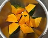 かぼちゃと鶏肉の煮物作り方1写真
