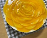 桃缶でバラのレアチーズケーキ作り方14写真