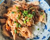 鶏胸肉のキムチ納豆丼作り方4写真