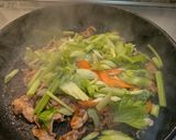 セロリの豚肉炒め作り方4写真